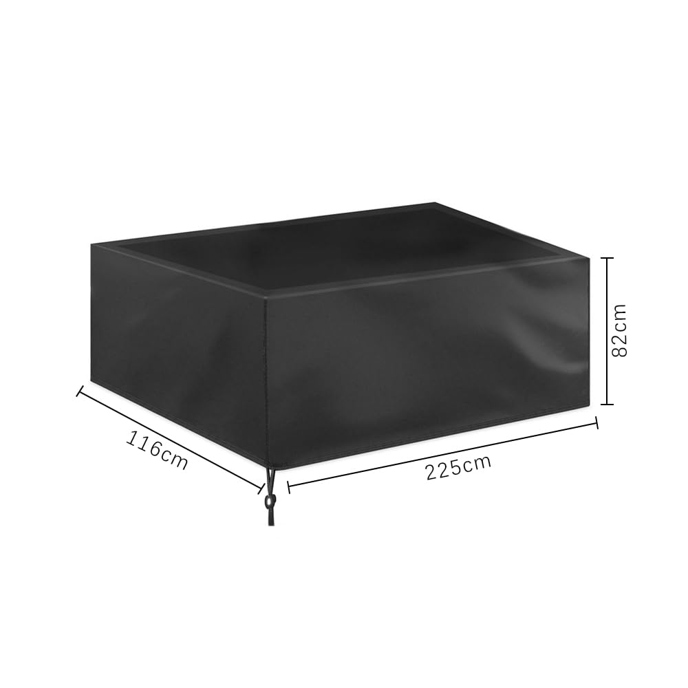 Sarini Protect Your Billiard Table with Black Pool Table Cover,225x116x82cm，Waterproof Dustproof Fabric Fabric