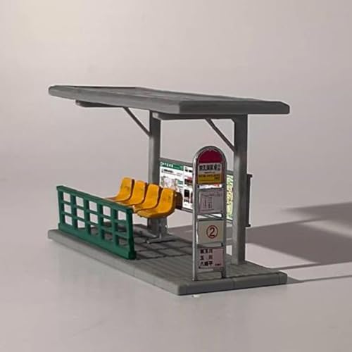 Maquette d'arrêt de bus 1/64 micro-diorama haute précision