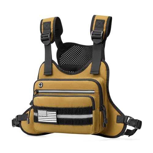 G4Free Tactical Chest Pack, Quick Access Molle Chest Rig, Tactical Vest EDC Bag for Travel, Hiking, Cycling, Running