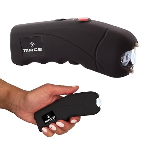 Mace Ergo Stun Gun for Self Defense - Rechargeable, Bright LED Light, High Voltage, Up to 1.69 Microcoulombs of Electric Power, Self Defense for Women & Men - Black