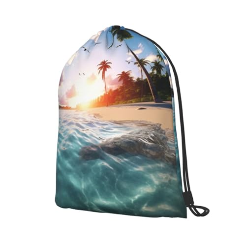 Drawstring Bag for Women Lightweight Sports Gym Bag Beautiful Beach Soccer Backpack for Travel2