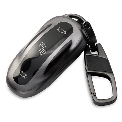 LIANGYM for Tesla Key Fob Cover with Keychain Compatible with Tesla Model 3/Y/S Accessories