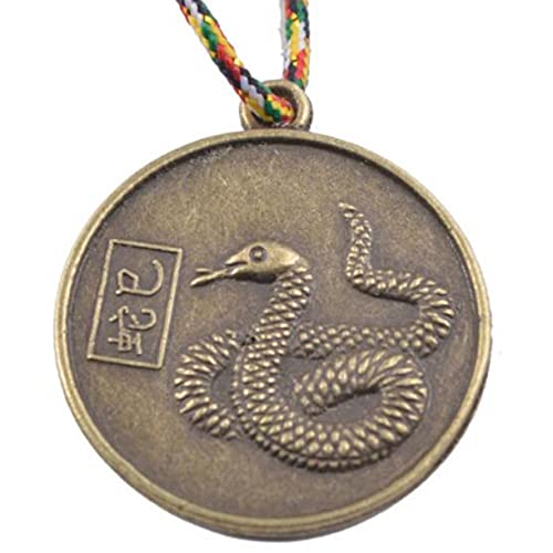 YJIUYUANQ Vintage Chinese Zodiac Metal Feng Shui Tag Coin DIY Findings Making,1pc, As Show