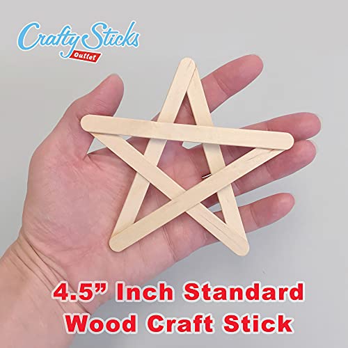 200 Sticks, Green Popsicle Sticks 4.5 Inch Wood Craft Sticks, Christmas And St Patricks Day Crafts, By Craftysticks #TOP4