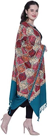 SWI WITH LABEL Women's Kashmiri Aari Embroidered Wool Stole