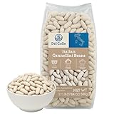 Del Colle Italian Cannellini Beans – Premium Italian Dry White Kidney Beans for Soups, Pasta, Salads & Side Dishes - All Natural – 1.1 lb (500g) Bag – Product of Italy