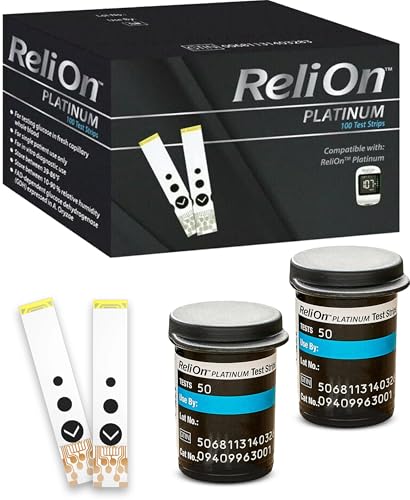 Blood Glucose Test Strips 100 Count | Ideal for Glucose Monitor Kit Glucose Level Testing | Reliable Readings | Accurate & Easy to Use | High Accuracy Strips