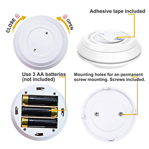 Honwell Push Light, Color Changing Puck Lights, Stick Lights For Closets, Multi Colored Fairy Lights, Dimmable Tap Light Wireless Battery Powered Led Classroom Noise Level Lights(4Pack) #TOP4