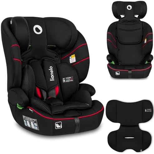 Lionelo Levi i-Size Kinderautositz Gruppe 1/2/3, 9-36 kg, 5-Punkt-Gurt | 15 Monate-12 Jahre, vorwärtsgerichtet, Memory-Schaum Kopfstütze, Seitenschutz, Dri-Seat Einsatz