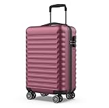 NUMADA - Maleta de Viaje Cabina Upfly 20' ABS (53x33,5x22cm) con Cierre de Combinación y 4 Ruedas Dobles 360. Maleta de Mano Rígida Resistente, Ligera con Interior Compartimentado | Burdeos