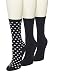 No Nonsense Women's Dot Cotton Jean Socks 3-Pack