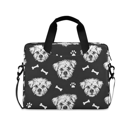 Funda para portátil con estampado de patas y huesos 13-15.6" miniatura 1