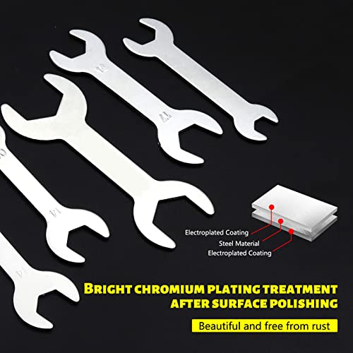 Yngia 7Pcs Super Thin 1.5Mm Wrench Set Open Ended Wrench Silver Double Ended Spanner Combination Repair Tool #TOP2