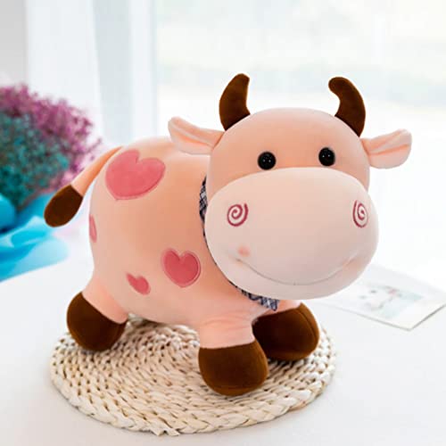 Image of SARO Cow Tremp Plush Soft Toy Cute Kids Animal Home Decor Boys /Girls (Pack of 1)(30 Cm) | (Pink)