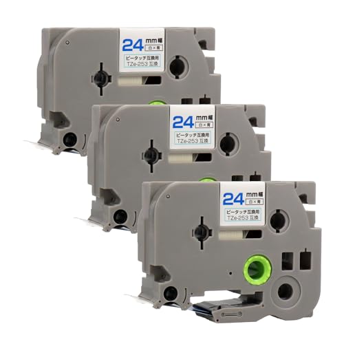 �y�G�R�X���z�u���U�[�p �s�[�^�b�`�݊� TZe-253 ��/���� 24mm(�e�[�v��) 3�Z�b�g TZe�e�[�v�݊� ���x�����C�^�[ P-TOUCH CUBE �s�[�^�b�`�L���[�u�Ή�