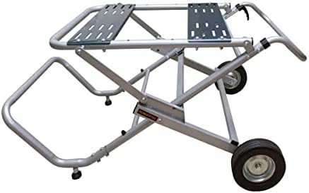POWERTEC Table Saw Stand with Wheels, Portable Stand w/ 330Lbs Load Capacity, Foldable Design for Easy Storage in Garage, Compatible with Dewalt Table Saw (MT4009)