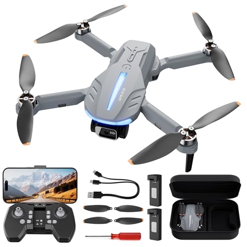 GPS Drone with 4K Camera for Adults – B16 Under 250g, Brushless Motor, Lightweight and Foldable RC Quadcopter for Beginners Toys Birthday Present, 50 Mins Long Flight