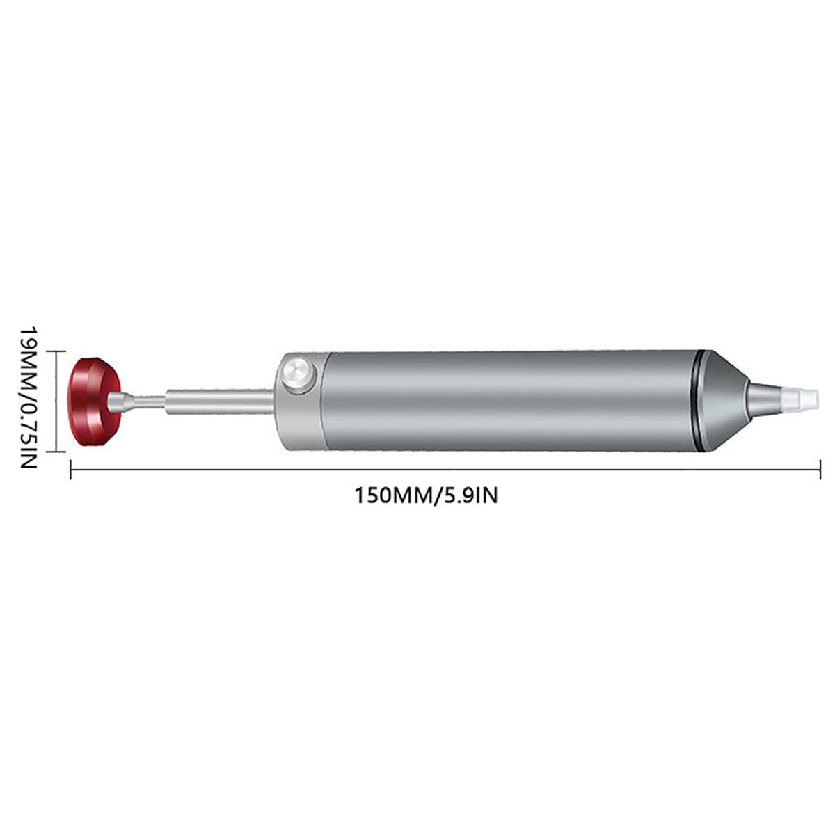SamHeng Solder Sucker Tool Dissaldatura Pompa Remover con ugello in silicone resistente alle alte temperature, alloggiamento in alluminio portatile Potenza di aspirazione più forte