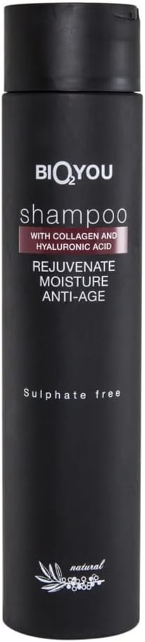 BIO2YOU Natural Anti-Age Shampoo with Collagen and Hyaluronic Acid for hair repair and growth