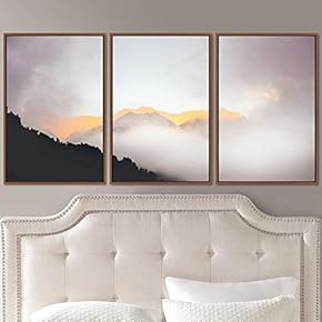 signwin 3 Piece Framed Canvas Wall Art Foggy...