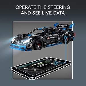 LEGO Technic Porsche GT4 e-Performance Race Car Toy, Remote Control Car with Authentic Details, Interactive Model Porsche Gift for Kids Ages 10 and Up Who Love Luxury Vehicles, 42176 — photo 4 of 6