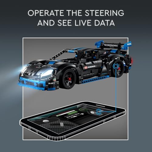 LEGO Technic Porsche GT4 e-Performance Race Car Toy, Remote Control Car with Authentic Details, Interactive Model Porsche Gift for Kids Ages 10 and Up Who Love Luxury Vehicles, 42176 image 4