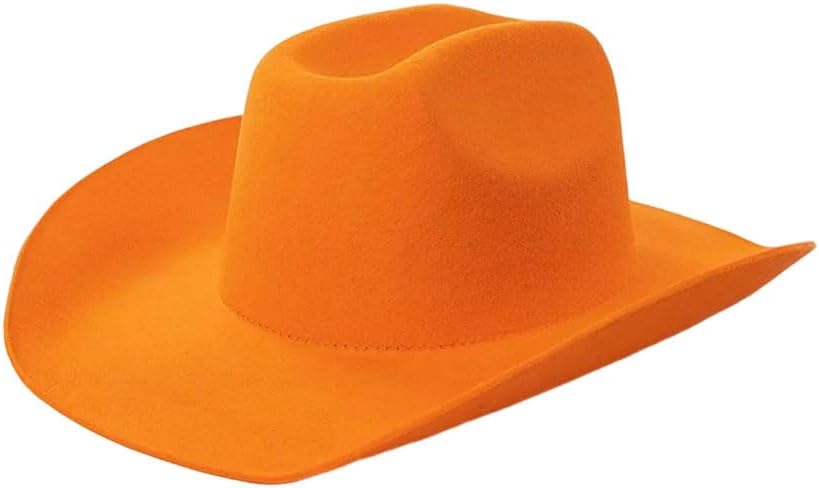 Women's 100% Wool Cowboy Hat Unisex Wide Brim Felt Hat Solid Color Classic Fedora for Autumn-Winter