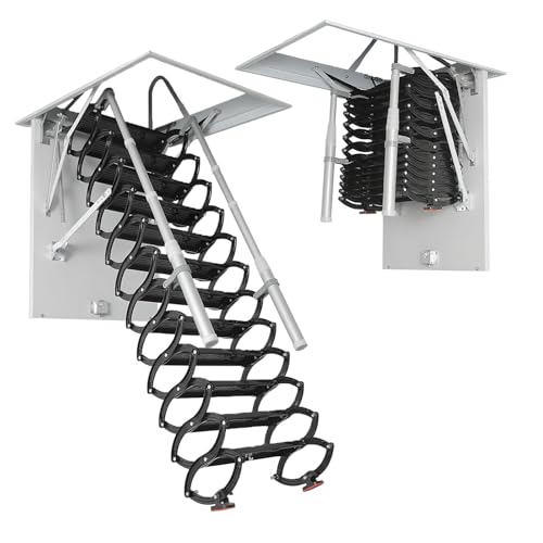 Ceiling Mount Attic Ladder，Retractable Attic Ladder Ceiling Pull Down...