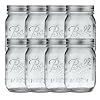 Ball Regular Mouth Pint (16 oz.) Mason Jars with Lids and Bands, for Canning or Drinkware, 8 Count