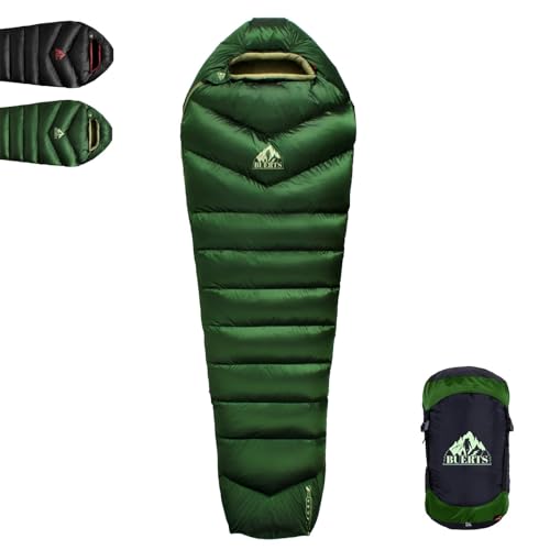 Image of Down Backpacking Sleeping Bag 620FP, Lightweight Sleeping Bag for Adult Backpacking, Hiking, Camping. with Compression Bag.
