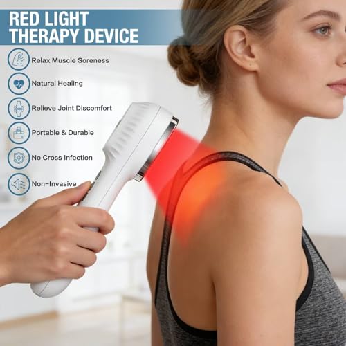 Red Light Therapy Device for Body Pain, Handheld Cold Therapy with 660nm & 808nm Dual Wavelengths, Portable Rechargeable Infrared Light Therapy for Joints & Muscles Relief, for Humans & Pets — view 4