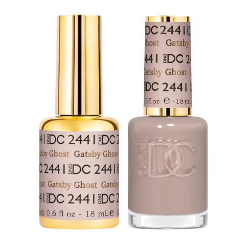 DND Gel DC Sheer Polish Set - 1 each of Gel Polish and Nail Polish, Gatsby Ghost, 0.5 Fl Oz