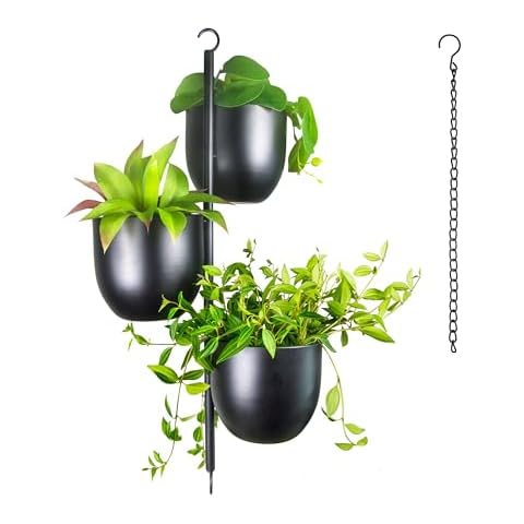 HemePaha 3-Tier Metal Hanging Planter Cover