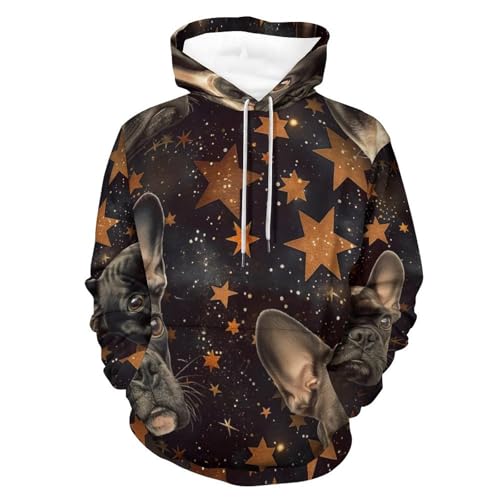 Sweat à capuche Chien Cartoon en taille S pour homme et femme
