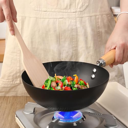 Wok de Hierro Fundido Antiadherente 20 cm Negro miniatura 4