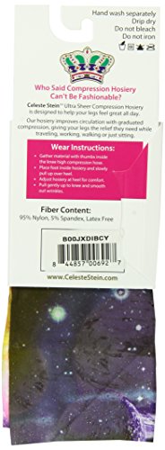 Image of Celeste Stein Therapeutic Graduated Women Compression Socks, Diabetic Socks For Womens, 8-15 mmHg For Regular Calf