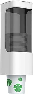Disposable Cup Dispenser, cups holder for Plastic or Paper Cups, Cup Organizer, Wall Mount Bathroom Disposable Mouthwash Cups Dispenser with for Home Office Hospital (White)
