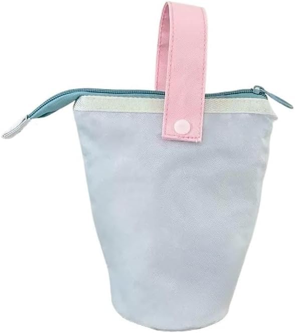 Estojo de Lápis Grande Capacidade com Suporte Organizador Ideal para Escola e Escritório, Para Alunos e Profissionais(Azul Claro)