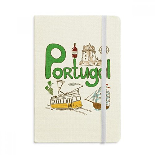Journal A5 motif Portugal multicolore, un cadeau idéal en tissu rigide