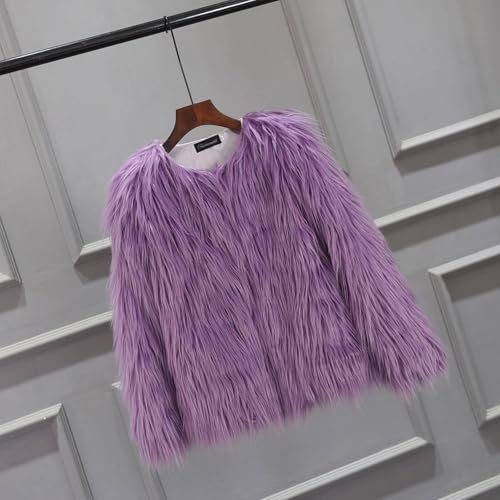 Girls Faux-Fur Jacket Coat Winter Snowday Thick Warm Fashion Cool Clothes Fleece Furry Coat Fuzzy Cardigan for Girls2