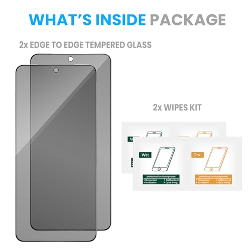 Image of FIRST MART Privacy Tempered Glass for Vivo X300 Ultra, 2 Pack | Anti-Spy 9H Screen Protector, Edge-to-Edge, Case-Friendly, Scratch Resistant, Bubble-Free