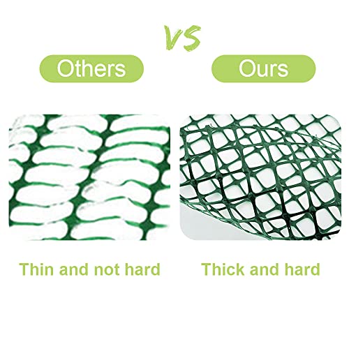 Plastic Mesh Fencing,Animal Barrier 3.3Ft*65.6Ft Snow Fence Heavy Duty Garden Fencing Reusable Mesh Netting For Garden Barrier Fences For Dog Poultry (3.2Ft*65.6Ft, Green) #TOP2