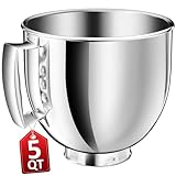 5QT Stainless Steel Mixer Bowl Compatible with...