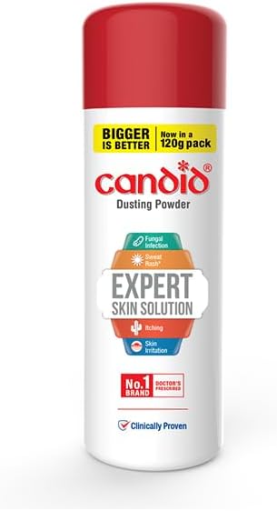 Generic Candid Dusting Powder 120 gm x 2 - by Bestdeals, White