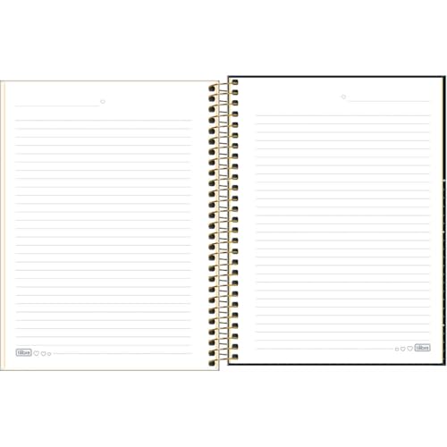 Tilibra - Caderno Espiral Capa Dura Colegial 1 Matéria West Village 80 Folhas - Listras Grossas Bege