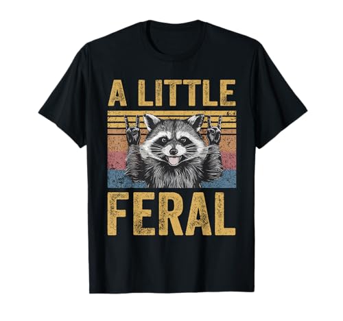 A Little Feral Raccoon Meme Funny Feral Summer Kids Men T-Shirt