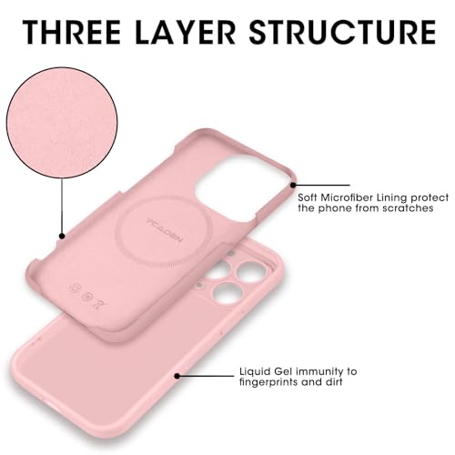 Coque silicone iPhone 16 Pro Max protection rose MagSafe - 3