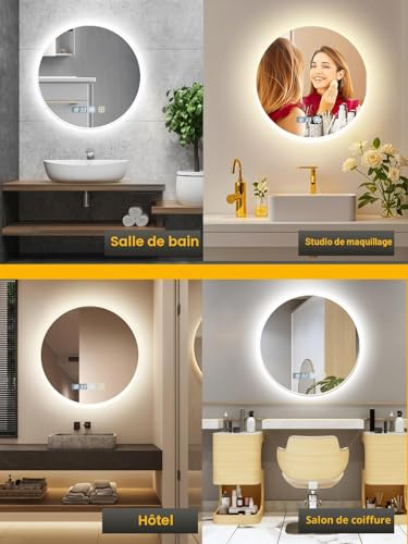 Miroir salle de bain LED rond 60 cm – Zhongshan Hongxiang
