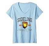 Photo Gallery donna softball sideline social club, divertente softball baseball tees maglietta con collo a v Photo Gallery donna softball sideline social club, divertente softball baseball tees maglietta con collo a v