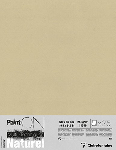 Bloc Paint'ON Naturel Clairefontaine de 250g con 25 hojas de 50x65 cm